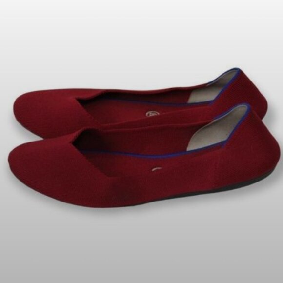 Women's Rothy's scooter red round toe flats Size: 11 - Picture 4 of 9